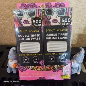 Betsey Johnson Double-Tipped Cotton Swabs - Black and Pink Packaging
